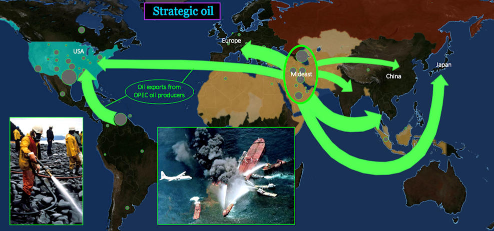 Strategic Oil, 1990s map